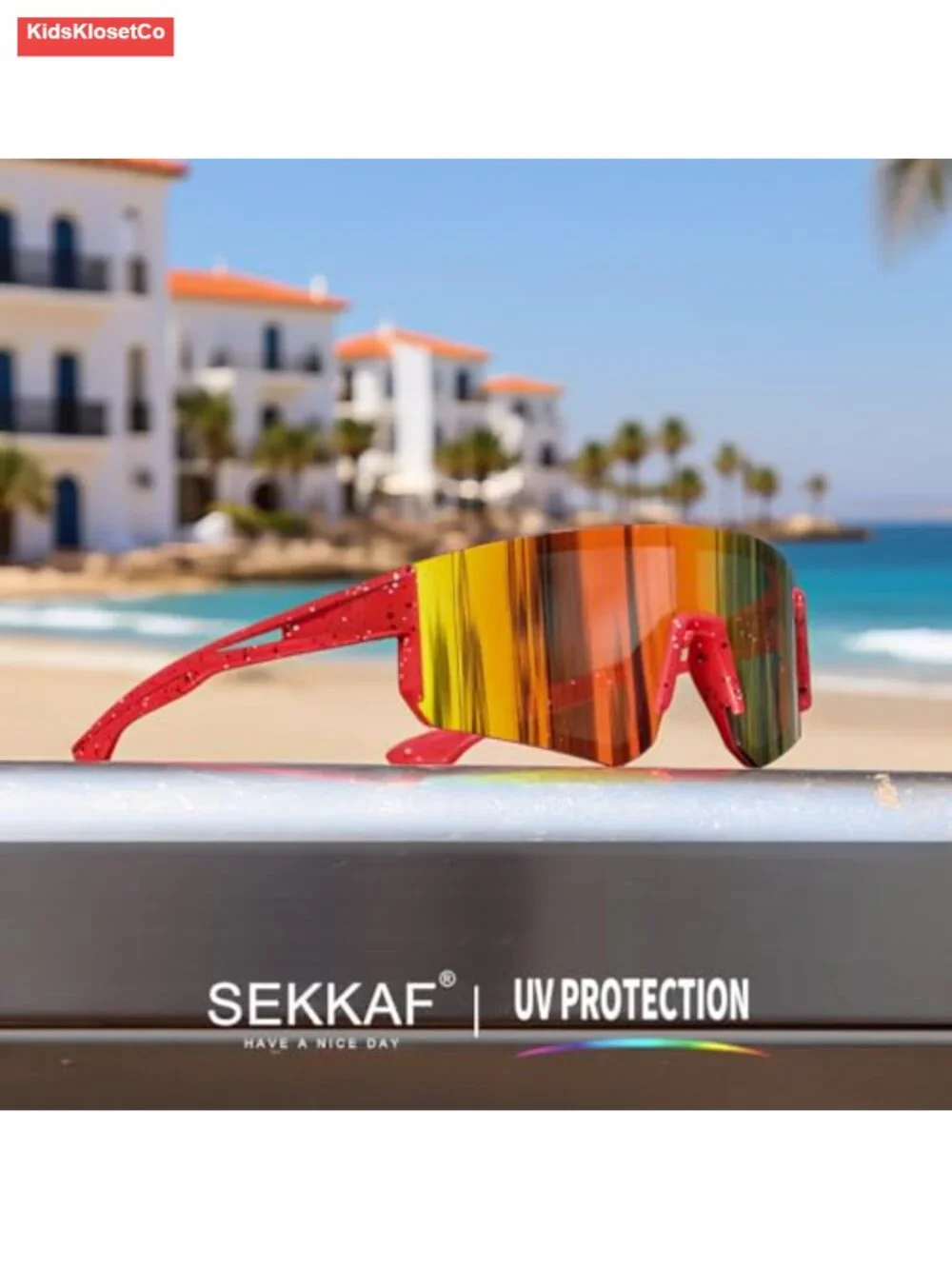 Youth Baseball Sunglasses for Kids Lightweight Wrap Around UV400 Protection